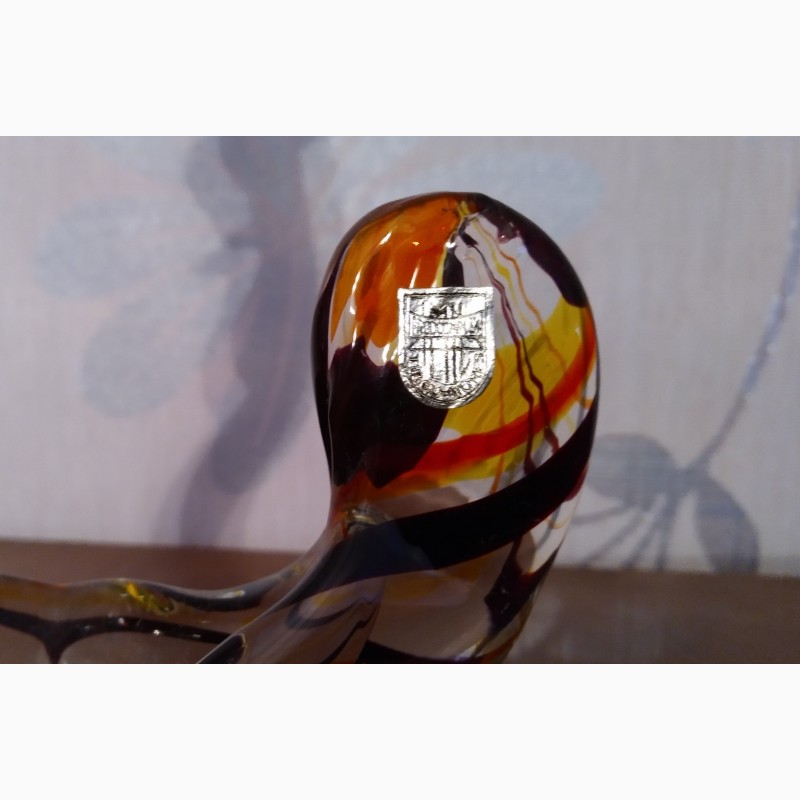 Фото 6. Конфетница - петух. Чешское стекло 70 годы