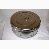 Коробка стерилизационная круглая без фильтра КСК-12 340х160мм