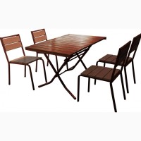 Комплект стол 4 стула для летнего кафе