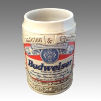 Кружка пивная керамическая Budweiser Label Stein