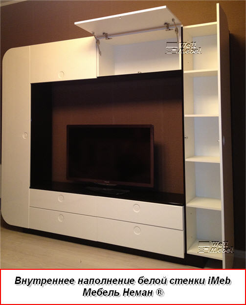 Фото 4. Стенка белая iMeb Мебель Неман в hi-tech в стиле iPad