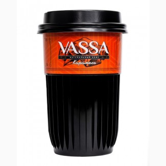 Кофе молотый VASSA в стакане с натуральным сиропом Карамель