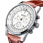 Часы Модные Мужские Megir Aviator Chronometer
