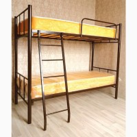 Кровати двухъярусные, односпальные на металлокаркасе для хостелов, гостиниц, рабочих