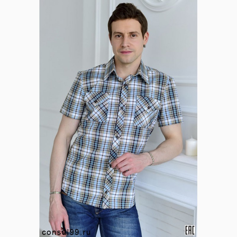 Фото 8. Рубашка мужская в клетку в Иваново