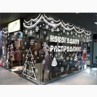 Новогоднее оформление витрин, магазинов, окон в Иваново, РПК Вершина