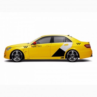 Оклейка Такси Пленкой по ГОСТу в Белый Желтый цвет + лицензия