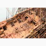 Стендовая модель парусного корабля 17 века