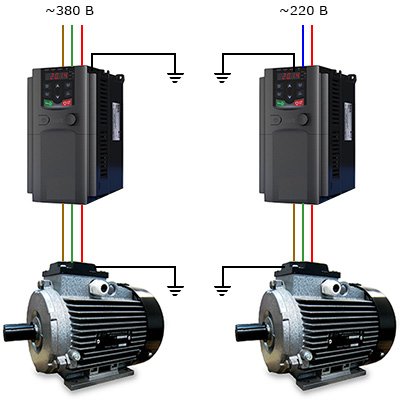 Частотный преобразователь для электродвигателя 380в схема подключения