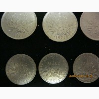 Комплект монет Франции 1960 - 2000г.г.( 30 шт. )