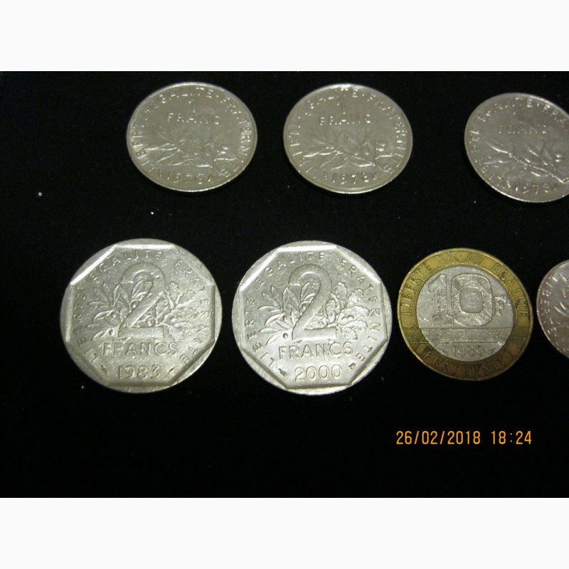 Фото 4. Комплект монет Франции 1960 - 2000г.г.( 30 шт. )
