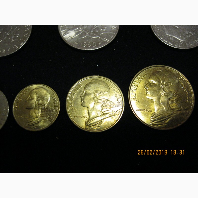Фото 5. Комплект монет Франции 1960 - 2000г.г.( 30 шт. )