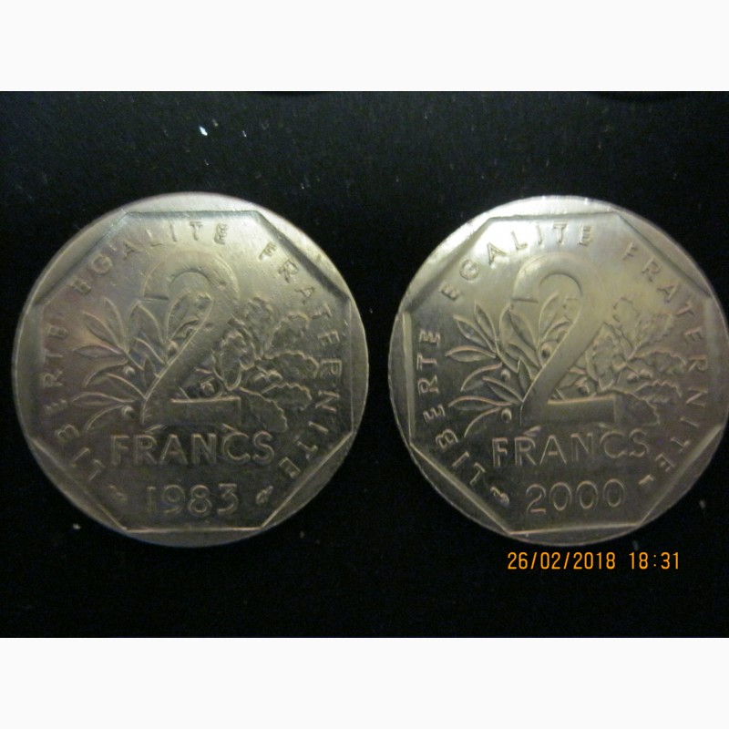 Фото 6. Комплект монет Франции 1960 - 2000г.г.( 30 шт. )
