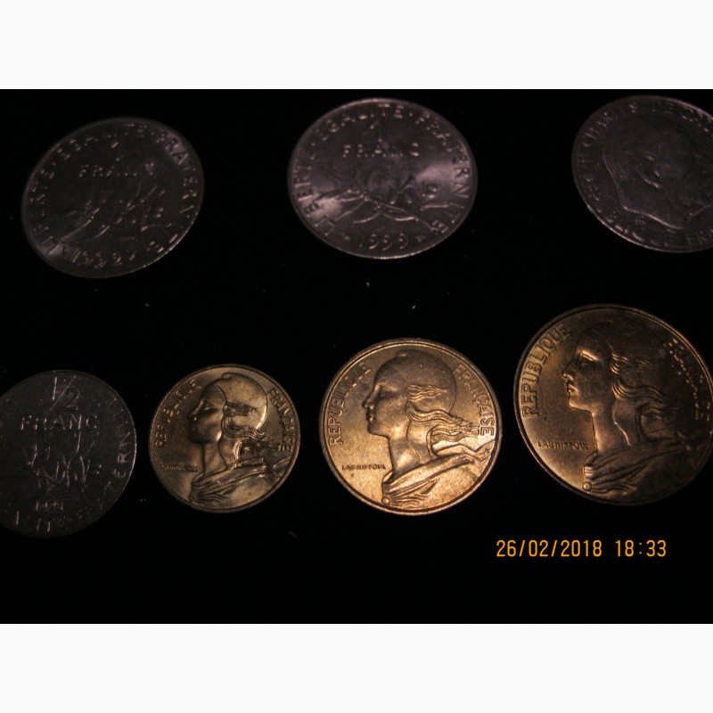 Фото 7. Комплект монет Франции 1960 - 2000г.г.( 30 шт. )