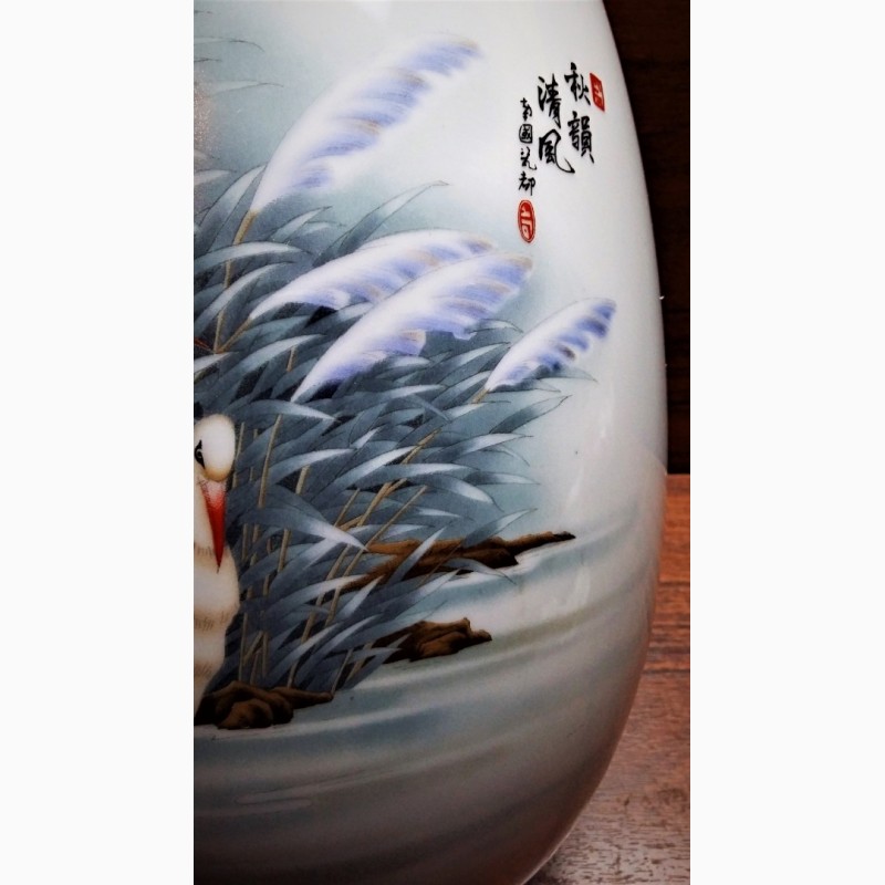 Фото 3. Китайская фарфоровая ваза Белые Журавли