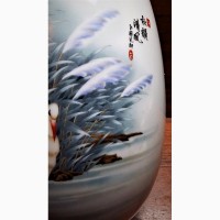 Китайская фарфоровая ваза Белые Журавли