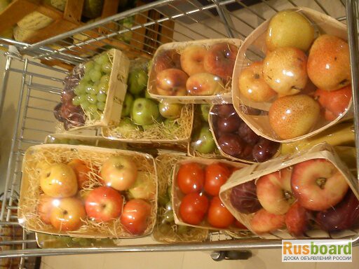 Фото 3. Эко-упаковка для ягод, фруктов из шпона