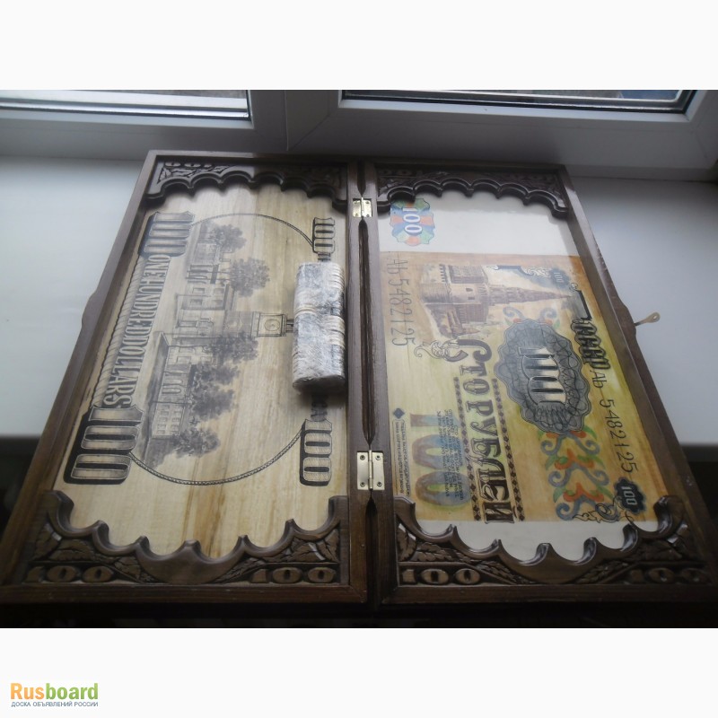 Фото 4. Продам нарды с изображением 100 рублей времен СССР и 100 Долларовой банкноты