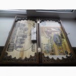 Продам нарды с изображением 100 рублей времен СССР и 100 Долларовой банкноты