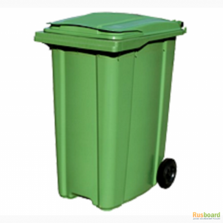 Пластиковые мусорные контейнеры на колесах с крышкой на 120, 240, 360 литров