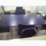 Продам стекклянные кухонные столы, журнальные столики и стулья