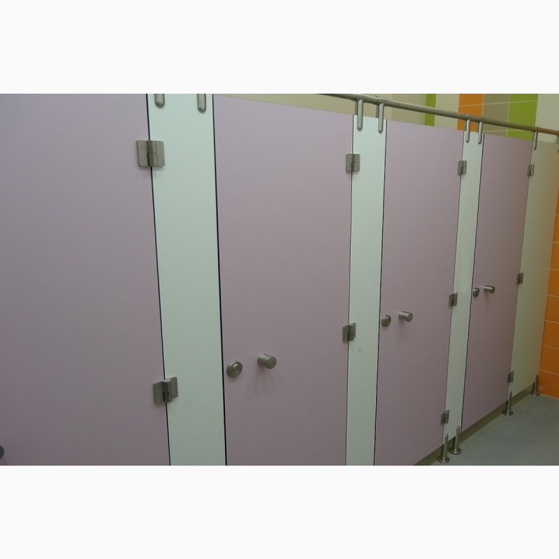 Фото 7. Сантехническая система перегородок HPL Для туалетов и санузлов, нержавеющая фурнитура, HPL