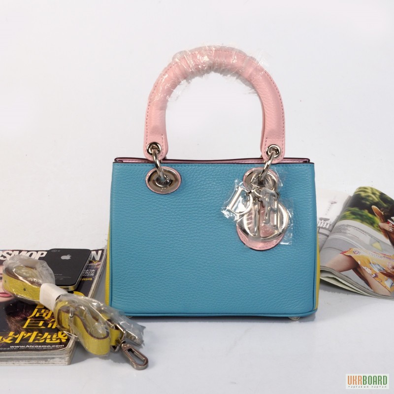 Фото 2. Dior мини Diorissimo Зернистая кожа сумка D2013