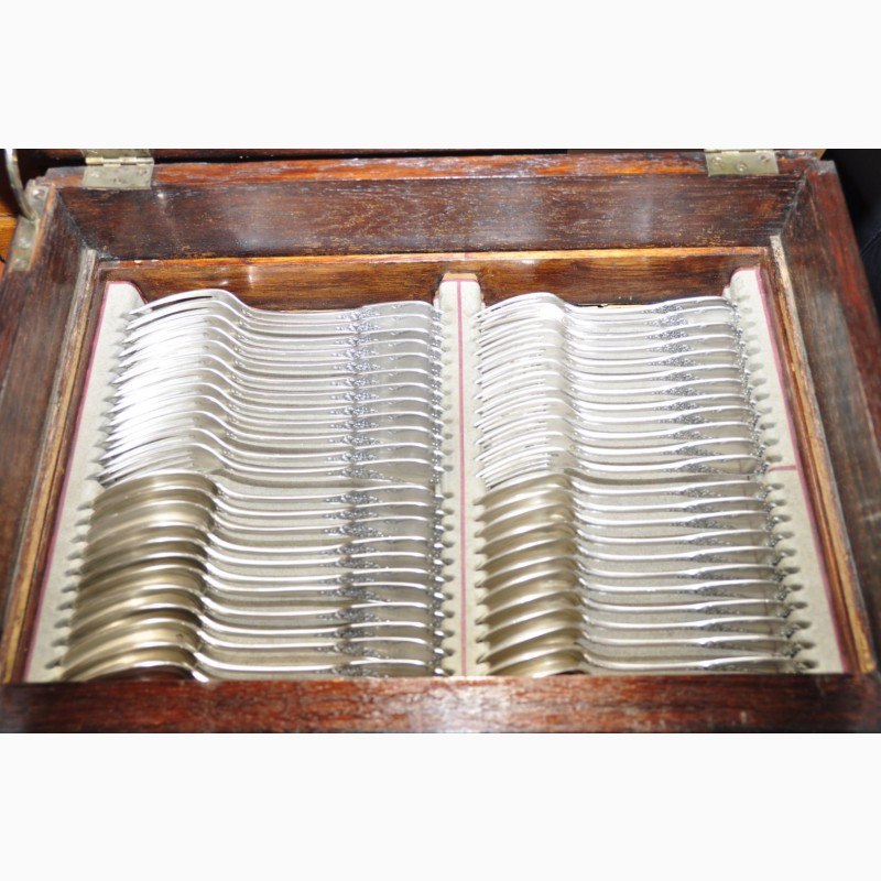 Фото 3. Антикварный шикарный набор столового серебра. 84 проба. На 12 персон. Российская империя