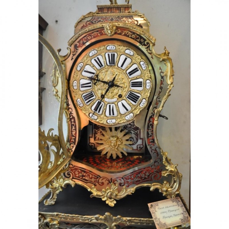 Фото 6. Антикварные настенные часы. Стиль Буль, Франция. 19 век