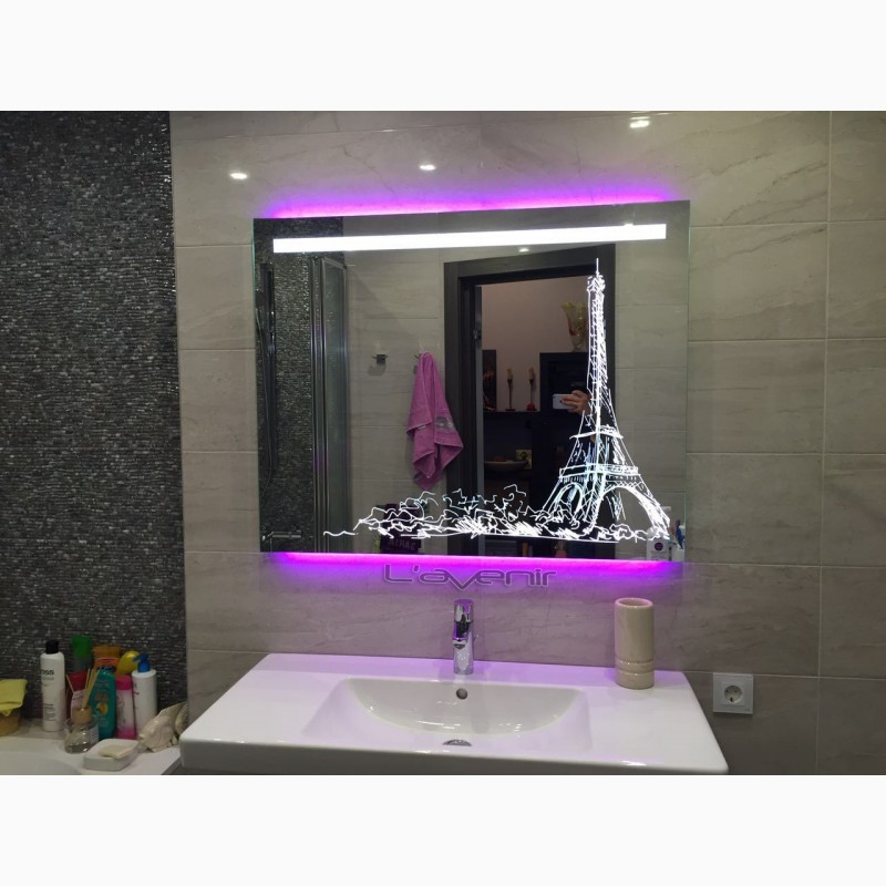 Фото 2. Зеркало с LED подсветкой в ванную гарантия 3 года