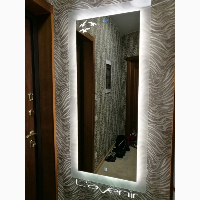 Фото 3. Зеркало с LED подсветкой в ванную гарантия 3 года