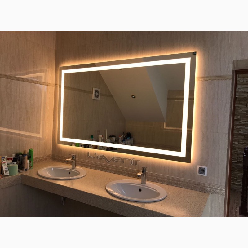 Фото 6. Зеркало с LED подсветкой в ванную гарантия 3 года